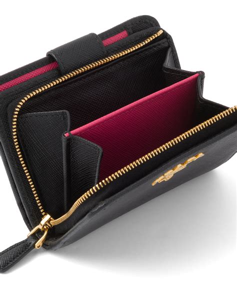 prada medium saffiano leather wallet|prada saffiano wallet.